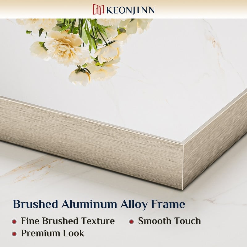 Keonjinn Aluminum Framed Wall Mount Bathroom Vanity Mirror