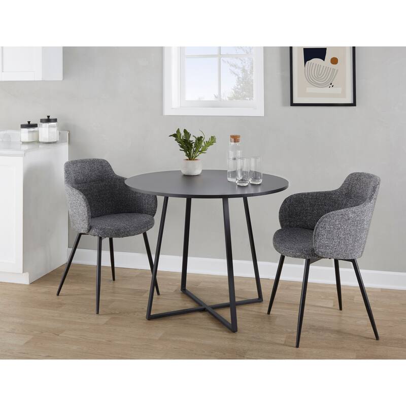 Porch & Den Pugo Canary Dining Table with Metal Trestle Base