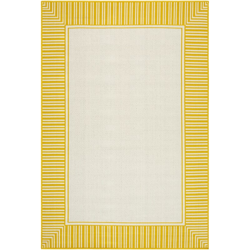 Livabliss Transitional Alfresco Border Indoor/Outdoor Area Rug
