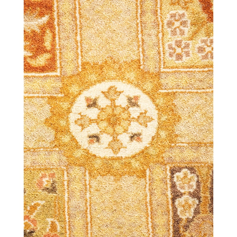 Overton Handknotted Wool Traditional Oriental Ivory Runner