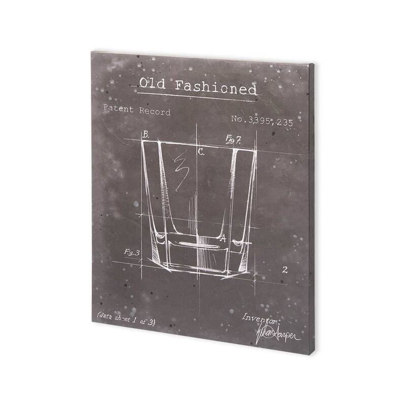 Mercana Barware Blueprint I (30 x 37) Made to Order Canvas Art