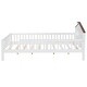 preview thumbnail 12 of 12, White Full Size Wood Platform Bed with House-shaped Headboard and Built-in Storage