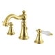 preview thumbnail 6 of 26, English Classic Widespread Bathroom Faucet Polished Brass