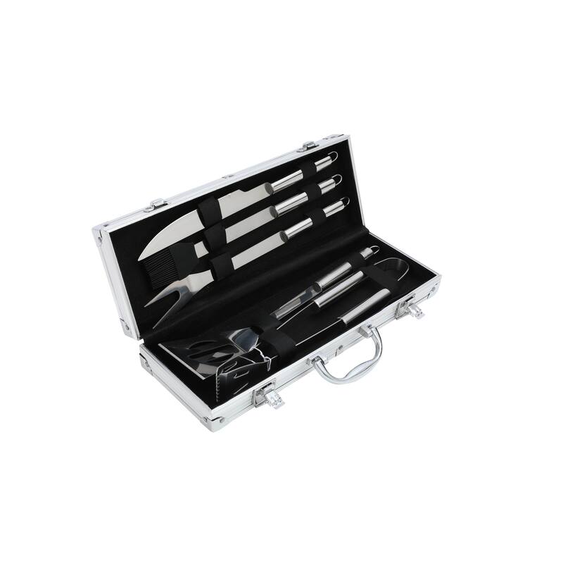 Royal Gourmet TF0558S Stainless Steel Spatula, 5 pieces, Non-Stick Dishwasher Grilling Tool Set - Silver