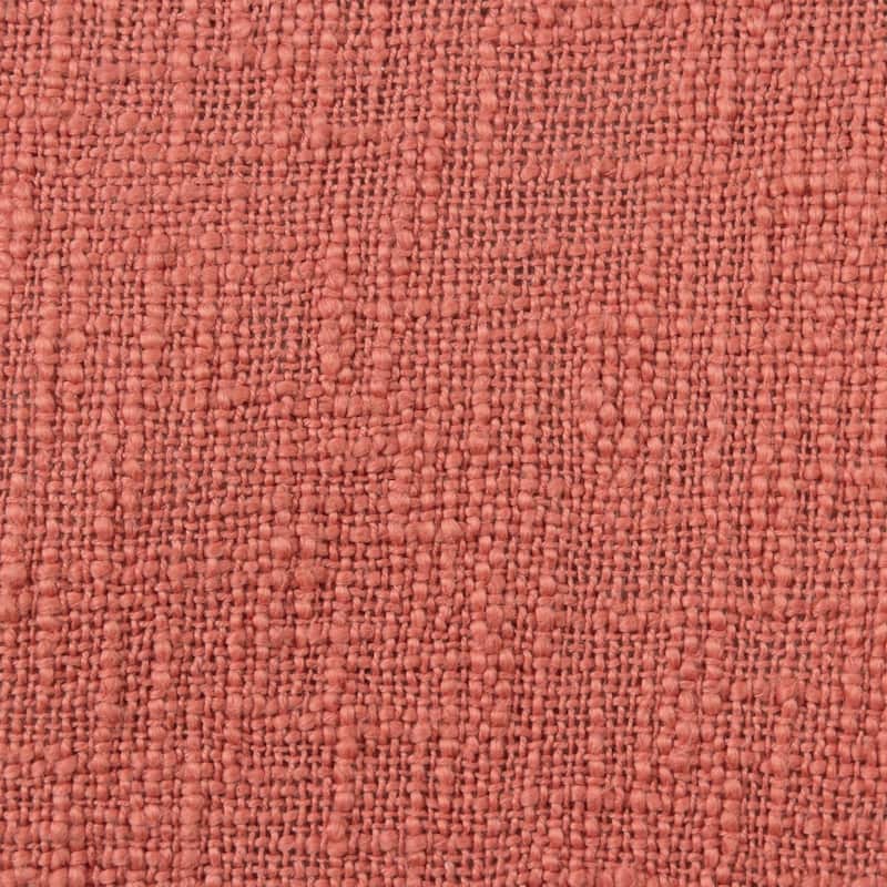 HomeRoots 20" X 20" Deep Coral 100% Cotton Zippered Pillow