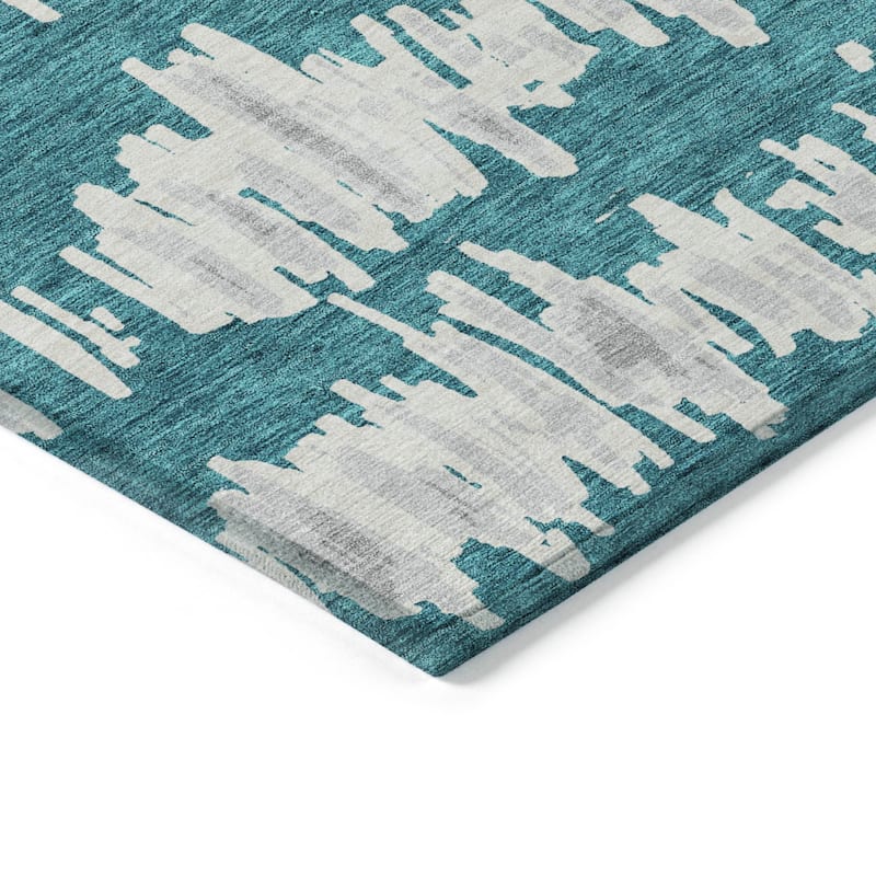 Machine Washable Indoor/ Outdoor Chantille Abstract Contemporary Rug