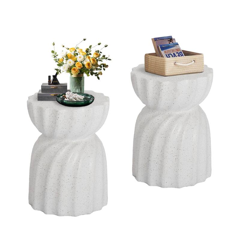 COSIEST 2-Piece Round 14' Outdoor Side Table