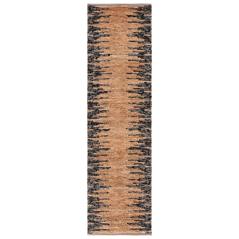 SAFAVIEH Handmade Natural Fiber Eliette Boho Jute & Wool - 2' 3" x 8' - Natural/Black - Runner
