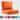 Outdoor Deep Seat Cushion 24 x 24 x 6 Inch - Orange - 6 Inch