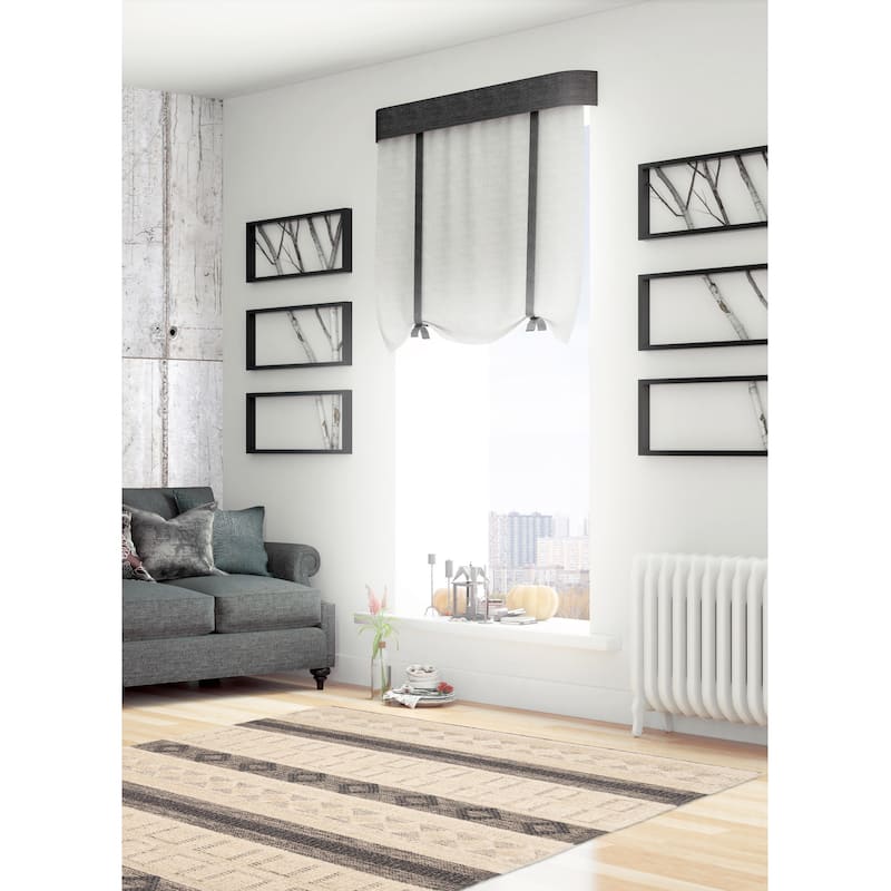 ECARPETGALLERY Braid weave Sienna Cream Wool Rug - 4'11 x 8'0