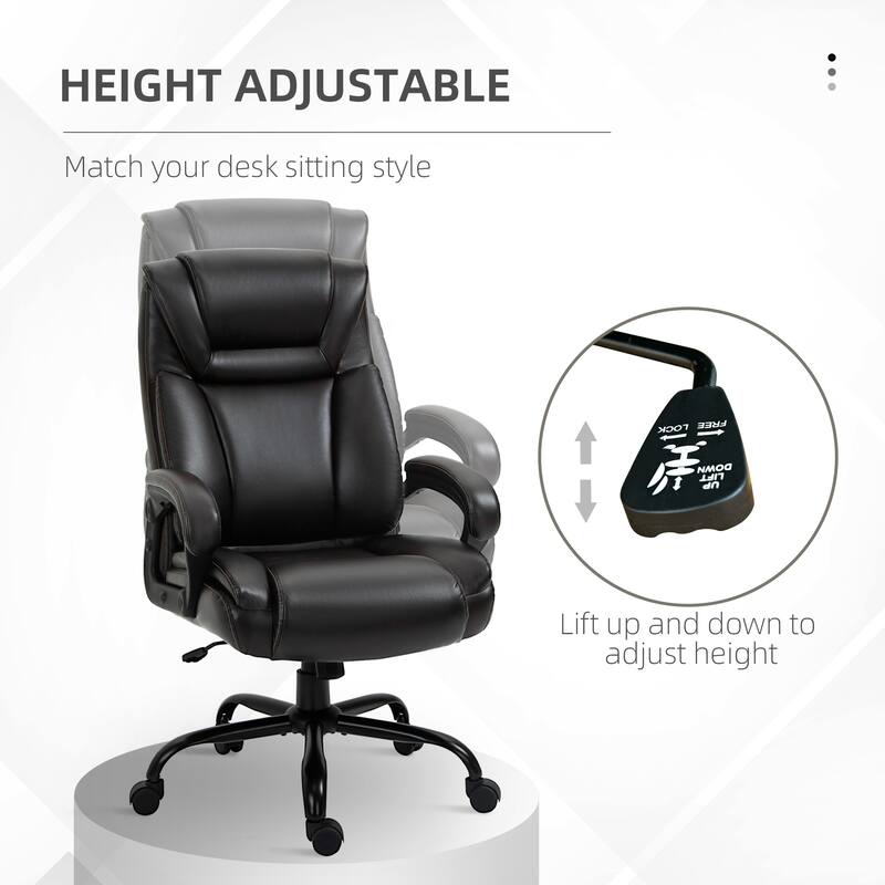 Vintage Adjustable Height Executive Chair Task Chair, Drafting Chair Computer Chair with Padded Armrests