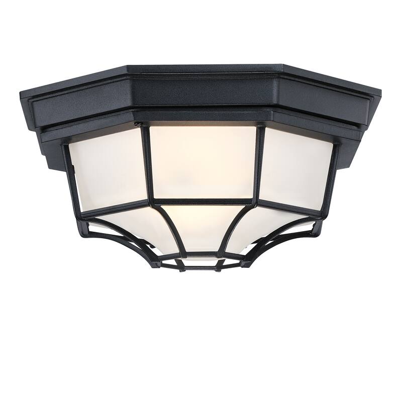 1-Light Retro Textured Ceiling Mount Light Fixture with Frosted Glass,E26