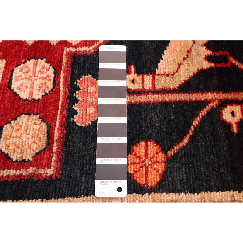 ECARPETGALLERY Hand-knotted Konya Anatolian Black Wool Rug - 4'7 x 9'2