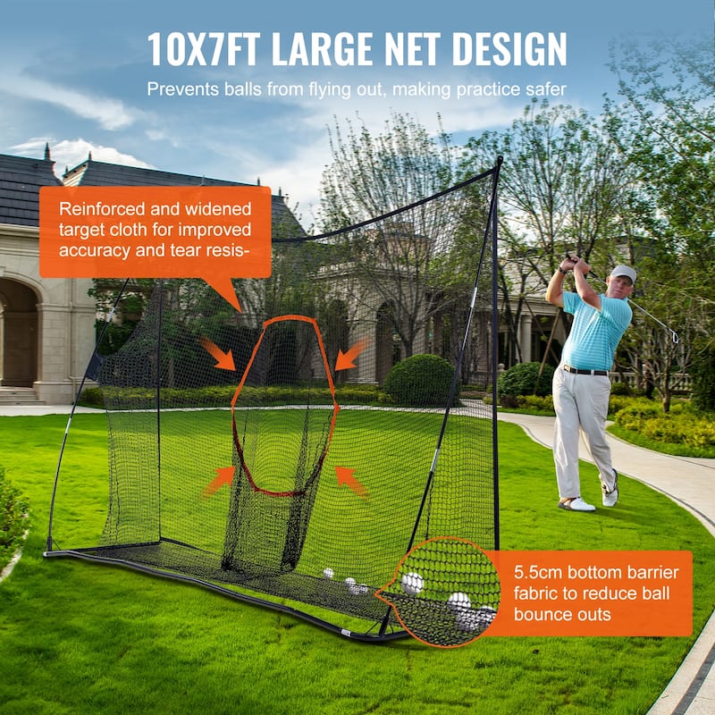 Golf Practice Hitting Net, Huge Personal Driving Range for Indoor or Outdoor Use, Portable Home Golf Aid Net