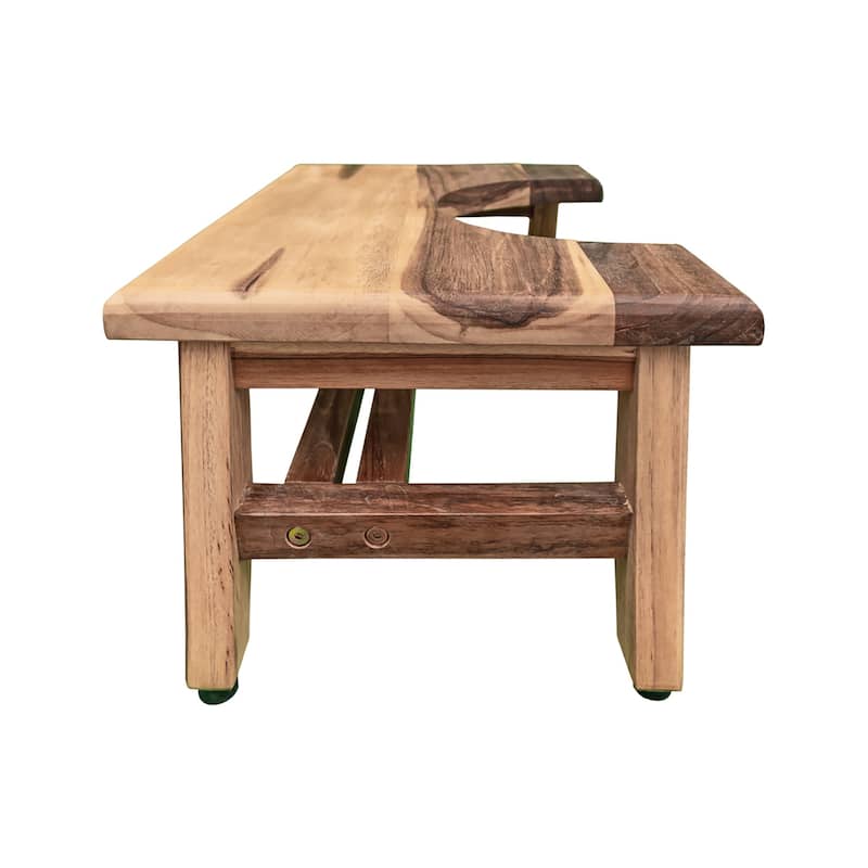 EcoDecors SerenityPoo 8in Tall ToiletStool in a Brown Finish