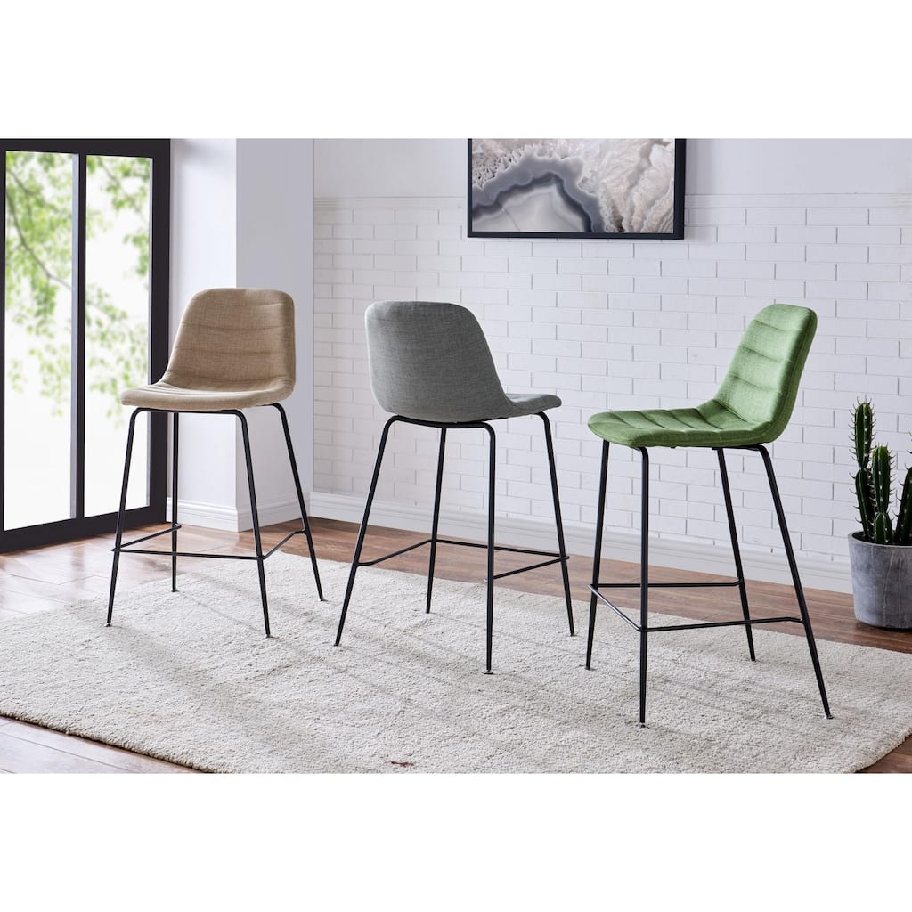 NPD Furniture Caleb Fabric Counter Stool (Set of 4)