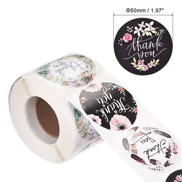 THANK YOU Stickers Roll 2 Inch 500 Pieces Labels 4 Different Designs ...