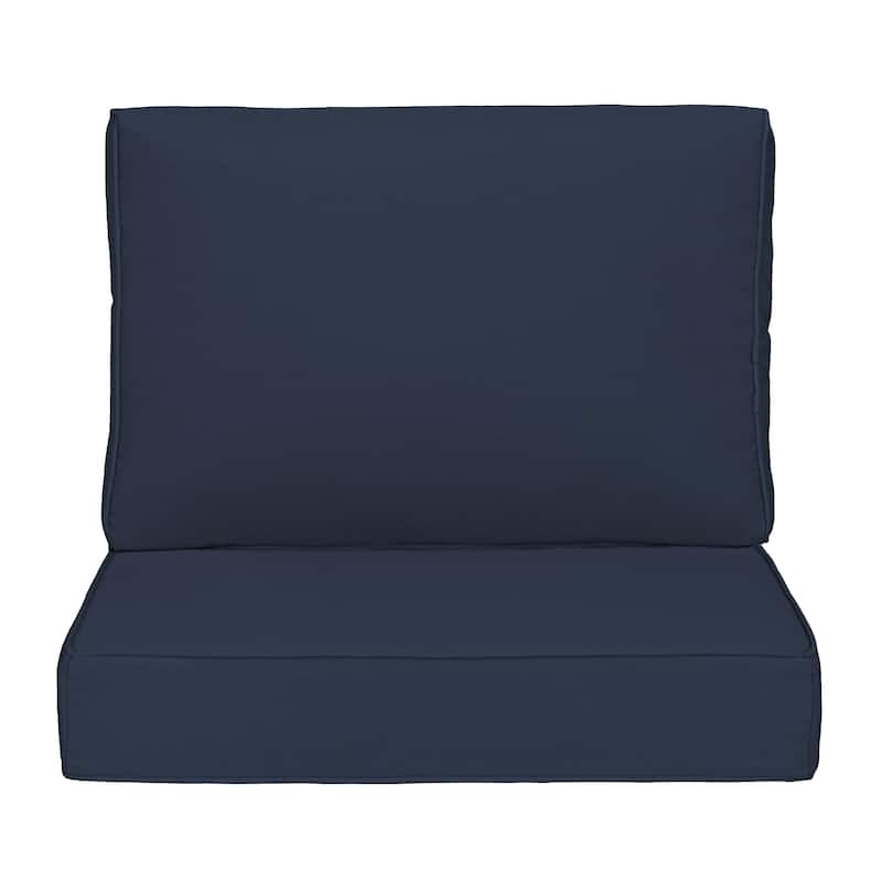 Modern 24" Outdoor Deep Seat Cushions Set, Outdoor Cushions for Chairs - 23" W x 24.5" D