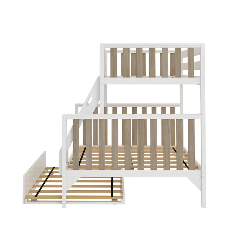 Max and Lily Scandinavian Twin over Full Bunk Bed with Trundle