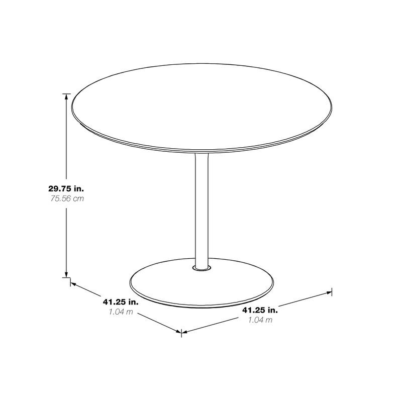 41.25" x 41.25" Flower Round Dining Table