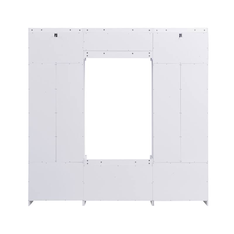 79.1 Inch Modern Hall Tree with Shoe Storage and 8 Cubbies