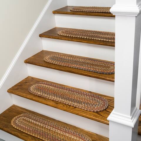 SET-13 New England Braided Wool Stair Treads