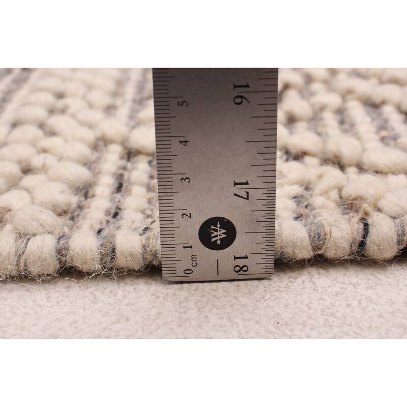 ECARPETGALLERY Braid weave Sienna Ivory Wool Rug - 4'0 x 6'0