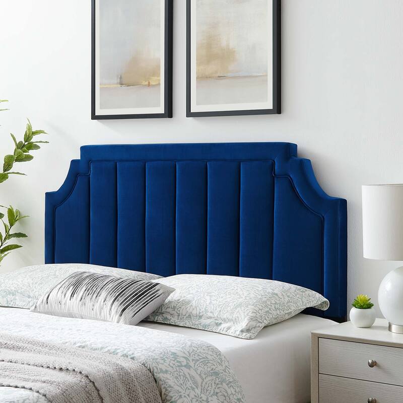 Alyona Channel Tufted Performance Velvet Full/Queen Headboard