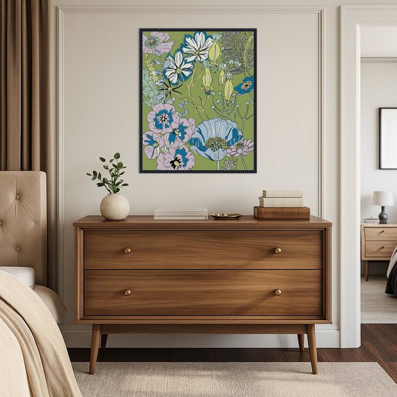 Graphic Garden No. 1 by Chariklia Zarris Framed Canvas Wall Art Print