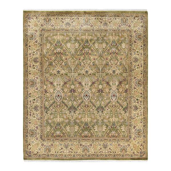 slide 1 of 8, Overton Mogul, One-of-a-Kind Hand-Knotted Area Rug - Green, 6' 2" x 6' 5" - 6'2" x 6'5"