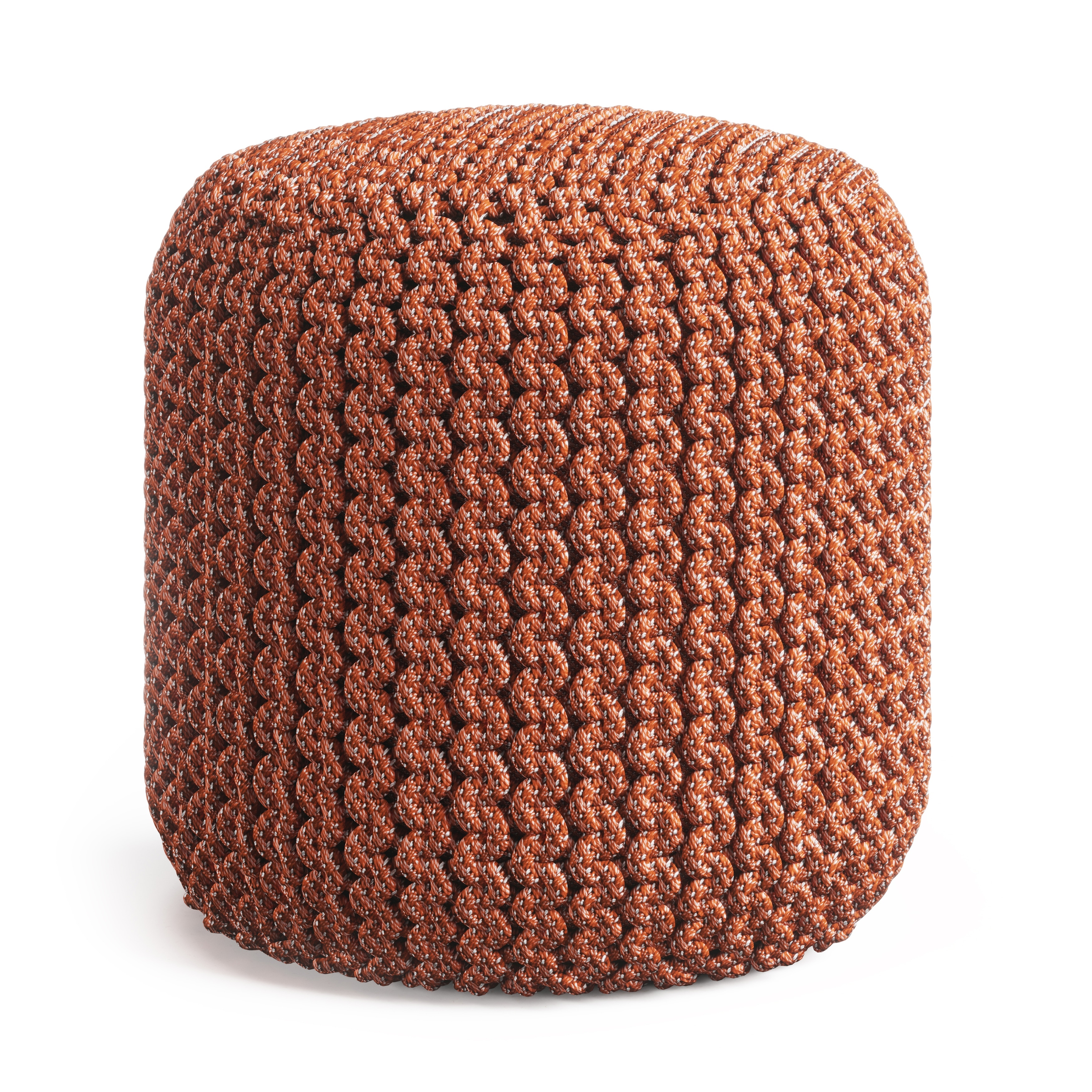 WYNDENHALL Allish Round Knitted Pouf in Orange Recycled PET Polyester - On  Sale - Bed Bath & Beyond - 34421539