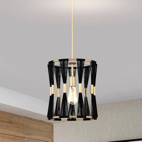 Mulus 13 Inch Glam Gold Finish Single Light Pendant
