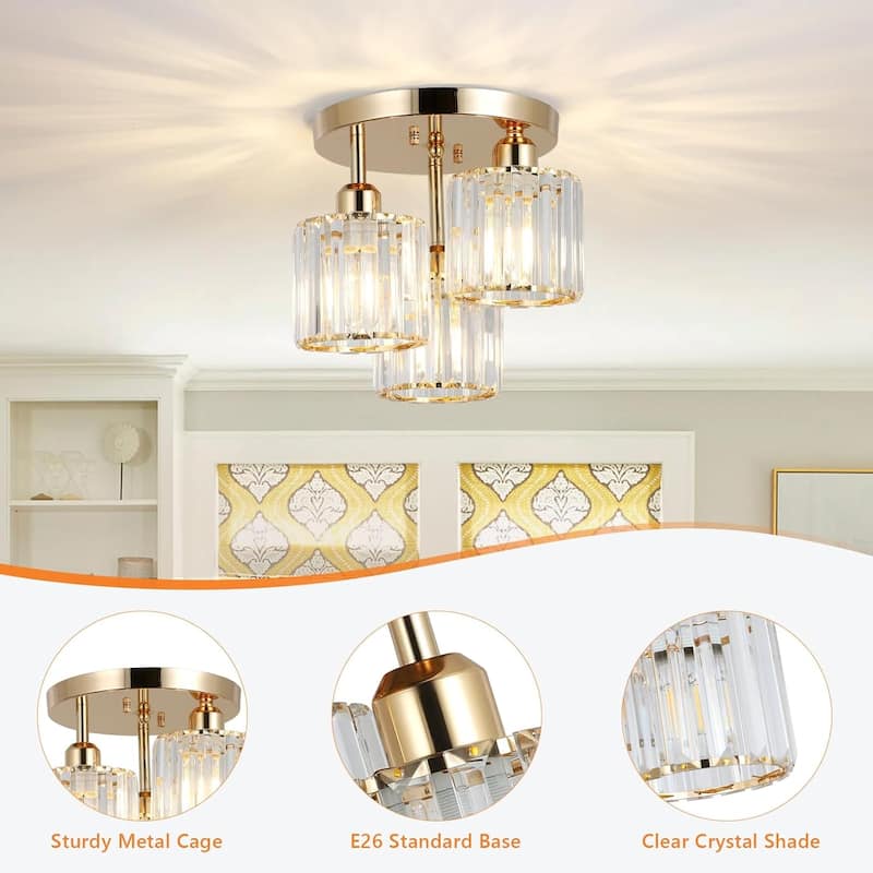 Semi Flush Mount Ceiling Light,Suitable For Bedrooms, Kitchens, Living Rooms