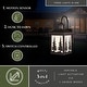 preview thumbnail 2 of 15, Yosemite Bronze Motion Sensor Dusk to Dawn Rustic Outdoor Wall Light White Glass - 7-in W x 14.75-in H x 9.25-in D