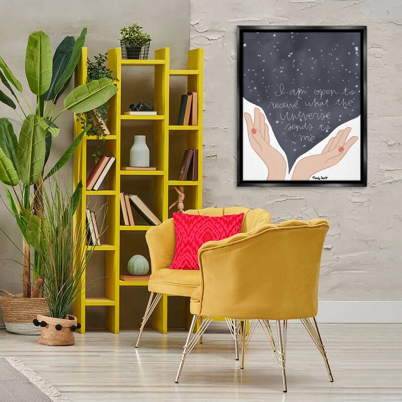 Stupell Receive What Universe Sends Framed Floater Canvas Wall Art Design By Mandy Ford Art + Illustration