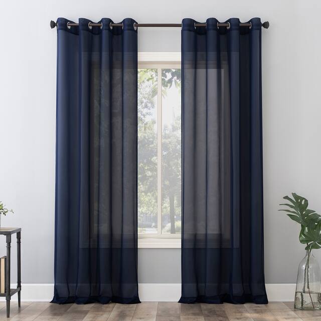 No. 918 Emily Voile Sheer Grommet Curtain Panel- Single Panel