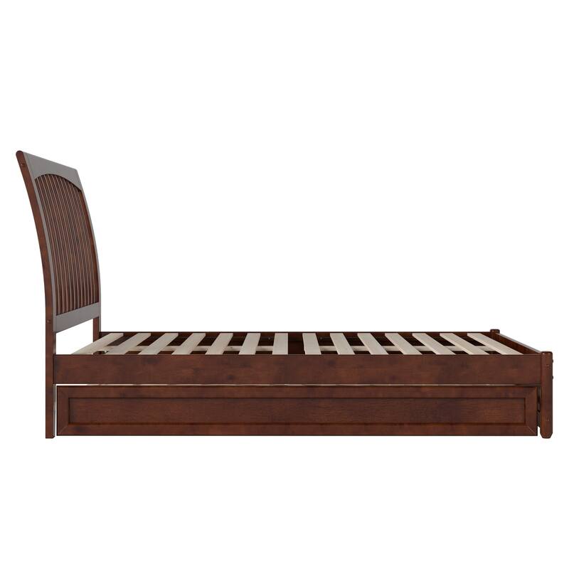 Roslyn Platform Bed with Panel Footboard and Twin Trundle