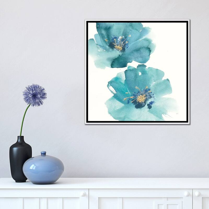 iCanvas "Teal Cosmos III" by Chris Paschke Framed Canvas Print