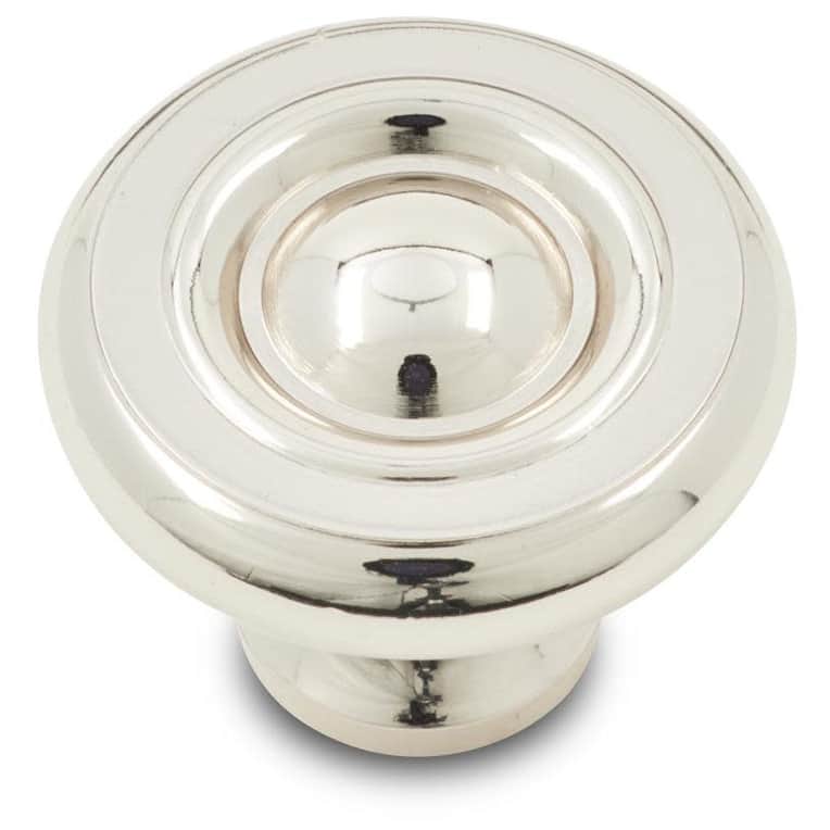 RK International CK 4244 Small Plain 1-1/4" Mushroom Cabinet Knob - Polished Nickel