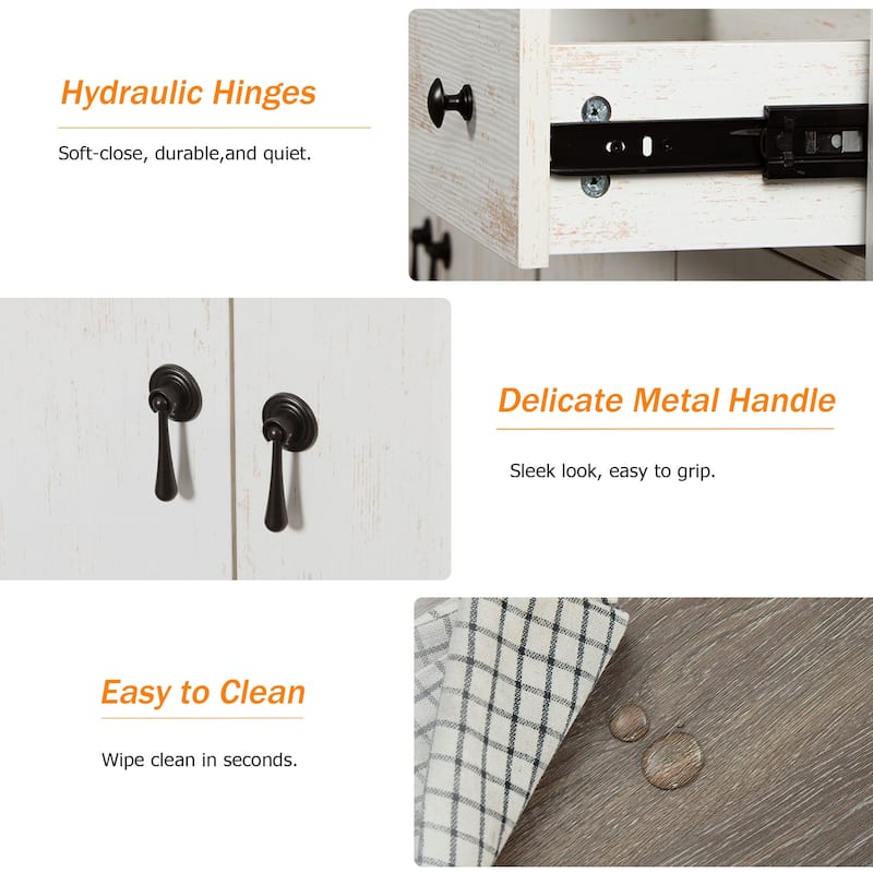 WAMPAT Large Sideboard Buffet Cabinet with Storage, 59"