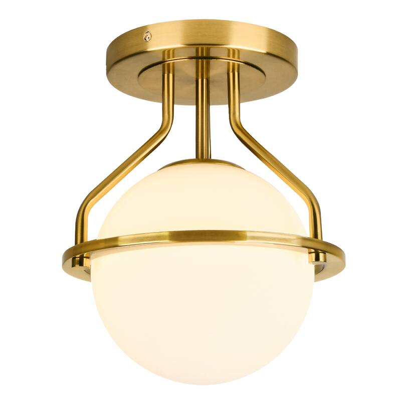 1-Lights Glass Flush Mount