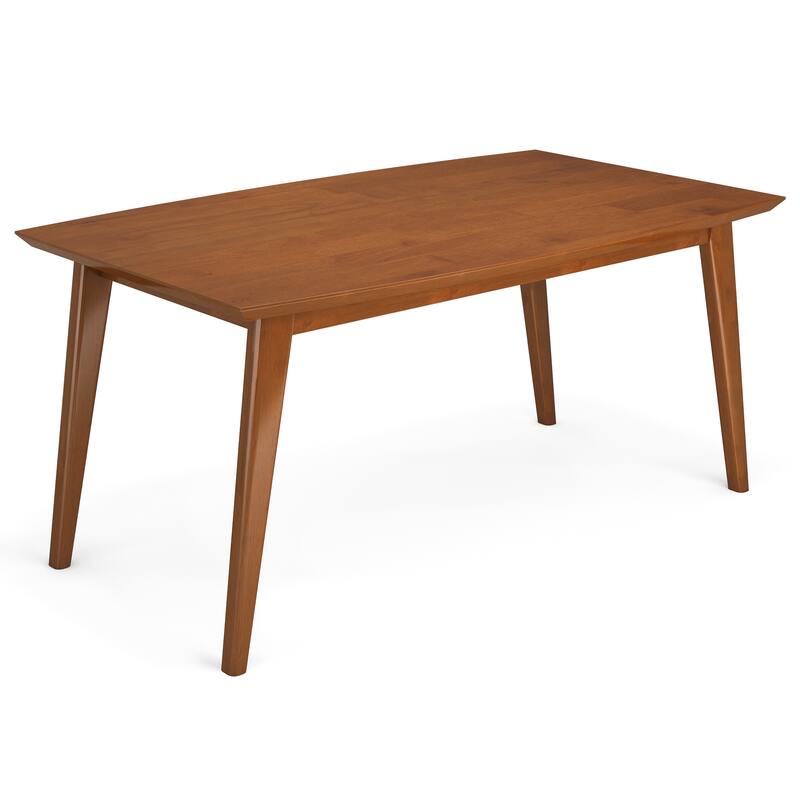 WYNDENHALL Tierney SOLID WOOD 66 inch Wide Rectangle Mid Century Modern Dining Table - 66 W x 40 D x 30 H