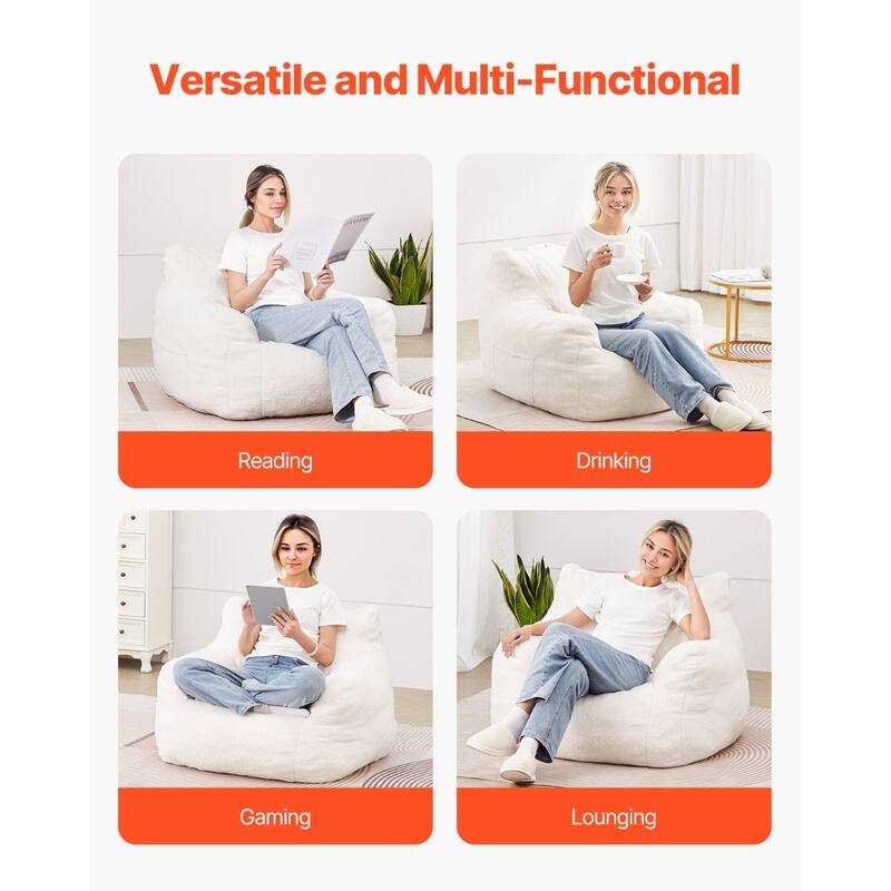3FT Bean Bag Chair with Armrests and Pocket for Kids and Adults - 36.22 x 35.43 x 27.00 inches