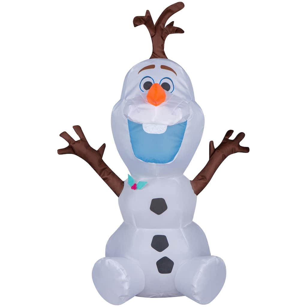 Gemmy Airdorable Christmas Airblown Inflatable Olaf Disney, 2 ft Tall, white