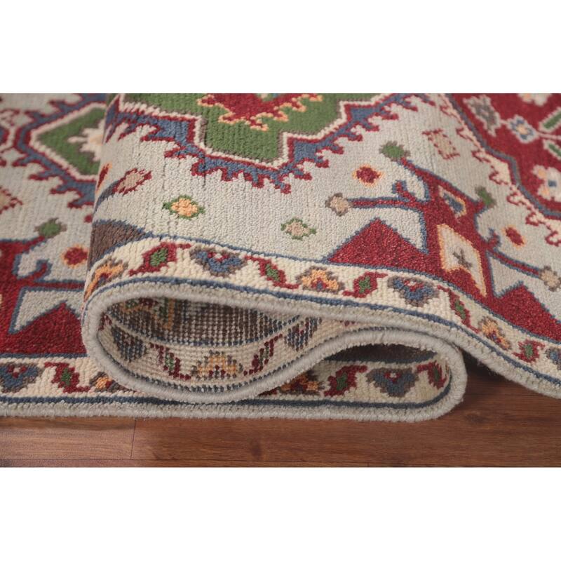 Tribal Kazak Oriental Runner Rug Handmade Wool Carpet - 2'7"x 7'9"