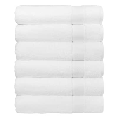 Authentic Hotel and Spa 100 percent Aeagean Long Staple Turkish Cotton STARLIGHT Terry Bath Towels (Set of 6)