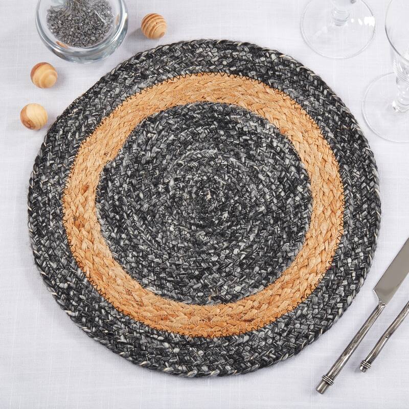 Textured Jute Braided Placemat (Set of 4) Bed Bath & Beyond 37957235