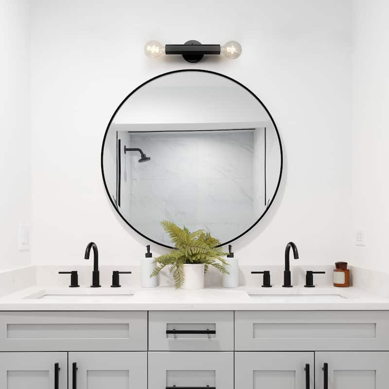 Globe Electric 91009578 Noah 2 Light 5" Tall Bathroom Sconce