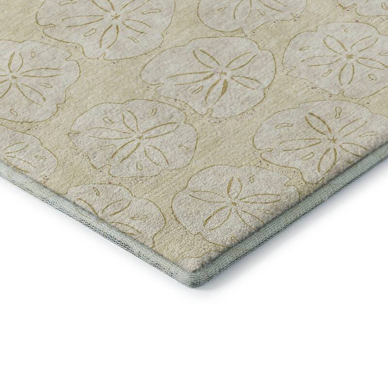 Premium Washable Super Soft Coastal Seashell Imprints Mayfield Rug