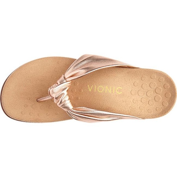 vionic sandals rose gold